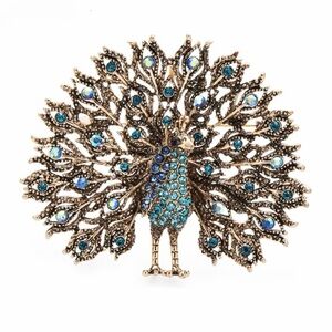 Elegant Peacock Brooch & Pendant.